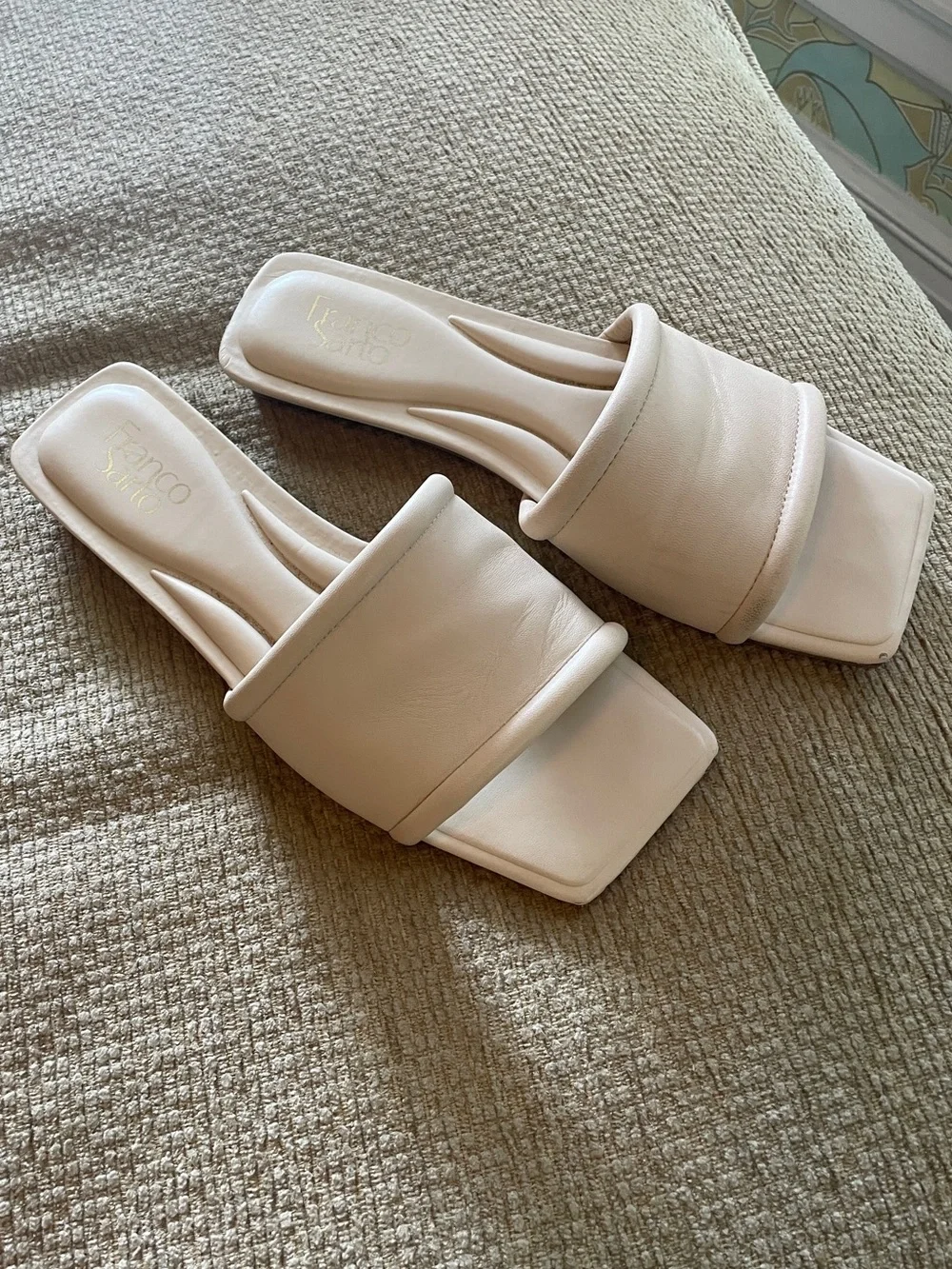 Franco Sarto Leather Slides